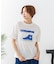 【CONVERSE】 シューズ サガラ 刺繍 5分袖 Tシャツ レディース ゆったり リラックス