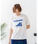【CONVERSE】 シューズ サガラ 刺繍 5分袖 Tシャツ レディース ゆったり リラックス