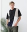 【BLUE STANDARD】ドライリップル 切り替えデザインTシャツ 吸水速乾 ストレッチ イージーケア さらさら快適 カットソー