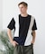 【BLUE STANDARD】ドライリップル 切り替えデザインTシャツ 吸水速乾 ストレッチ イージーケア さらさら快適 カットソー