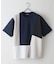 【BLUE STANDARD】ドライリップル 切り替えデザインTシャツ 吸水速乾 ストレッチ イージーケア さらさら快適 カットソー