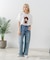 【Monchhichi/モンチッチ】【限定オリジナルデザイン】モンチッチ Tシャツ コットン100% ドロップショルダーシルエット プリント サガラ刺繍 半袖 カットソー キャラクター レトロ ユニセックス