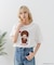 【Monchhichi/モンチッチ】【限定オリジナルデザイン】モンチッチ Tシャツ コットン100% ドロップショルダーシルエット プリント サガラ刺繍 半袖 カットソー キャラクター レトロ ユニセックス