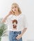 【Monchhichi/モンチッチ】【限定オリジナルデザイン】モンチッチ Tシャツ コットン100% ドロップショルダーシルエット プリント サガラ刺繍 半袖 カットソー キャラクター レトロ ユニセックス