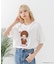 【Monchhichi/モンチッチ】【限定オリジナルデザイン】モンチッチ Tシャツ コットン100% ドロップショルダーシルエット プリント サガラ刺繍 半袖 カットソー キャラクター レトロ ユニセックス
