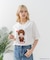 【Monchhichi/モンチッチ】【限定オリジナルデザイン】モンチッチ Tシャツ コットン100% ドロップショルダーシルエット プリント サガラ刺繍 半袖 カットソー キャラクター レトロ ユニセックス