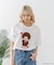 【Monchhichi/モンチッチ】【限定オリジナルデザイン】モンチッチ Tシャツ コットン100% ドロップショルダーシルエット プリント サガラ刺繍 半袖 カットソー キャラクター レトロ ユニセックス