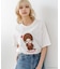 【Monchhichi/モンチッチ】【限定オリジナルデザイン】モンチッチ Tシャツ コットン100% ドロップショルダーシルエット プリント サガラ刺繍 半袖 カットソー キャラクター レトロ ユニセックス