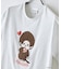 【Monchhichi/モンチッチ】【限定オリジナルデザイン】モンチッチ Tシャツ コットン100% ドロップショルダーシルエット プリント サガラ刺繍 半袖 カットソー キャラクター レトロ ユニセックス
