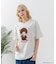 【Monchhichi/モンチッチ】【限定オリジナルデザイン】モンチッチ Tシャツ コットン100% ドロップショルダーシルエット プリント サガラ刺繍 半袖 カットソー キャラクター レトロ ユニセックス