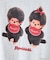 【Monchhichi/モンチッチ】【限定オリジナルデザイン】モンチッチ Tシャツ コットン100% ドロップショルダーシルエット プリント サガラ刺繍 半袖 カットソー キャラクター レトロ ユニセックス