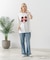 【Monchhichi/モンチッチ】【限定オリジナルデザイン】モンチッチ Tシャツ コットン100% ドロップショルダーシルエット プリント サガラ刺繍 半袖 カットソー キャラクター レトロ ユニセックス