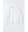 ウィメンズ　コットンスムース　ロングスリーブTシャツ　＃ホワイト
