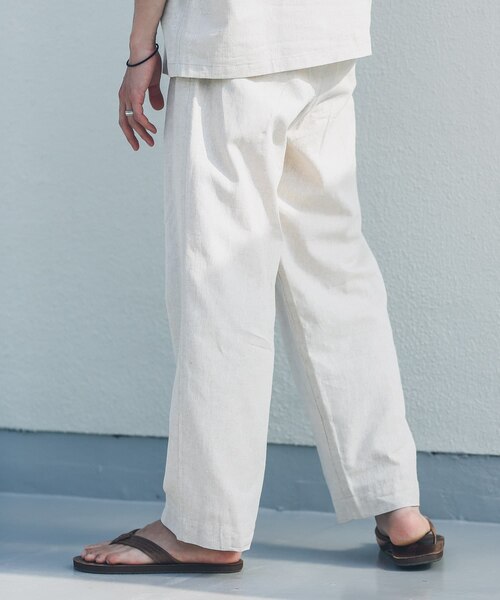 コットンリネンワイドストレートパンツ｜アーバンリサーチウェア