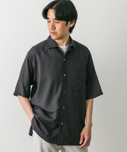 リネン/シルク混 オープンカラーシャツ｜アーバンリサーチウェアハウス