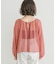 シアーストライプギャザーブラウス