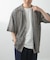 マルチストライプレースオープンカラーショートスリーブシャツ
