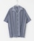 マルチストライプレースオープンカラーショートスリーブシャツ