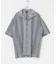 マルチストライプレースオープンカラーショートスリーブシャツ