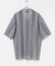 マルチストライプレースオープンカラーショートスリーブシャツ