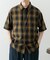オンブレチェックショートスリーブシャツ
