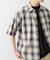 オンブレチェックショートスリーブシャツ