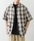 オンブレチェックショートスリーブシャツ