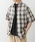 オンブレチェックショートスリーブシャツ