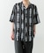 デジタルストライププリント半袖シャツ