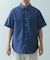 TCインディゴレギュラーカラー半袖シャツ