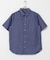 TCインディゴレギュラーカラー半袖シャツ