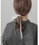 ロングサテンリボンヘアポニー