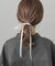 ロングサテンリボンヘアポニー