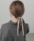 ロングサテンリボンヘアポニー