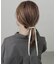 ロングサテンリボンヘアポニー