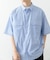 ストライプリングドットボタン半袖シャツ
