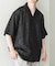 ウェーブカッティングオープンカラーシアーシャツ