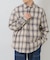 オンブレチェックレギュラーカラーライトシャツ