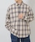 オンブレチェックレギュラーカラーライトシャツ