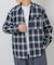オンブレチェックレギュラーカラーライトシャツ