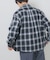 オンブレチェックレギュラーカラーライトシャツ