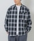 オンブレチェックレギュラーカラーライトシャツ