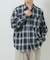 オンブレチェックレギュラーカラーライトシャツ