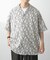 ジオメトリックプリントオープンカラーシャツB