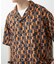 ジオメトリックプリントオープンカラーシャツB