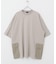 サイドポケットキリカエクルーネックTシャツ