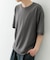クレープジョーゼットクルーネック Tシャツ