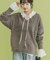 ミニシャギーVネックニット