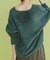 ミニシャギーVネックニット