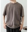 フェード加工クルーネック天竺ポケットTシャツ